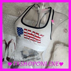 Victoria's Secret Racerback Flag USA Sport Bra NWT